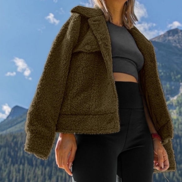 Noize Jackets & Blazers - NOIZE | Miley Faux Shearling Sherpa Trucker Jacket